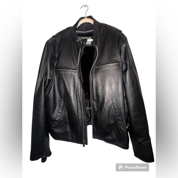 Wilda Jackets & Blazers - Vintage Wilda Genuine Leather Cafe Racer Jacket Black XL Moto Biker Style
